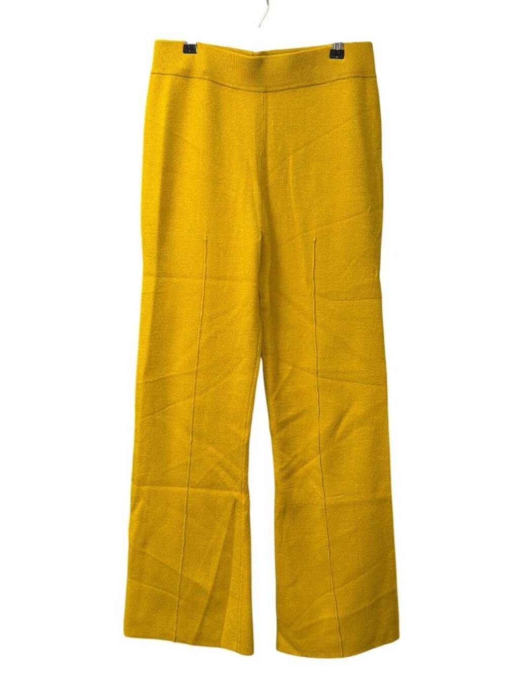 Daydreamer Mustard Yellow High-Waisted Knit Pants Size Medium New